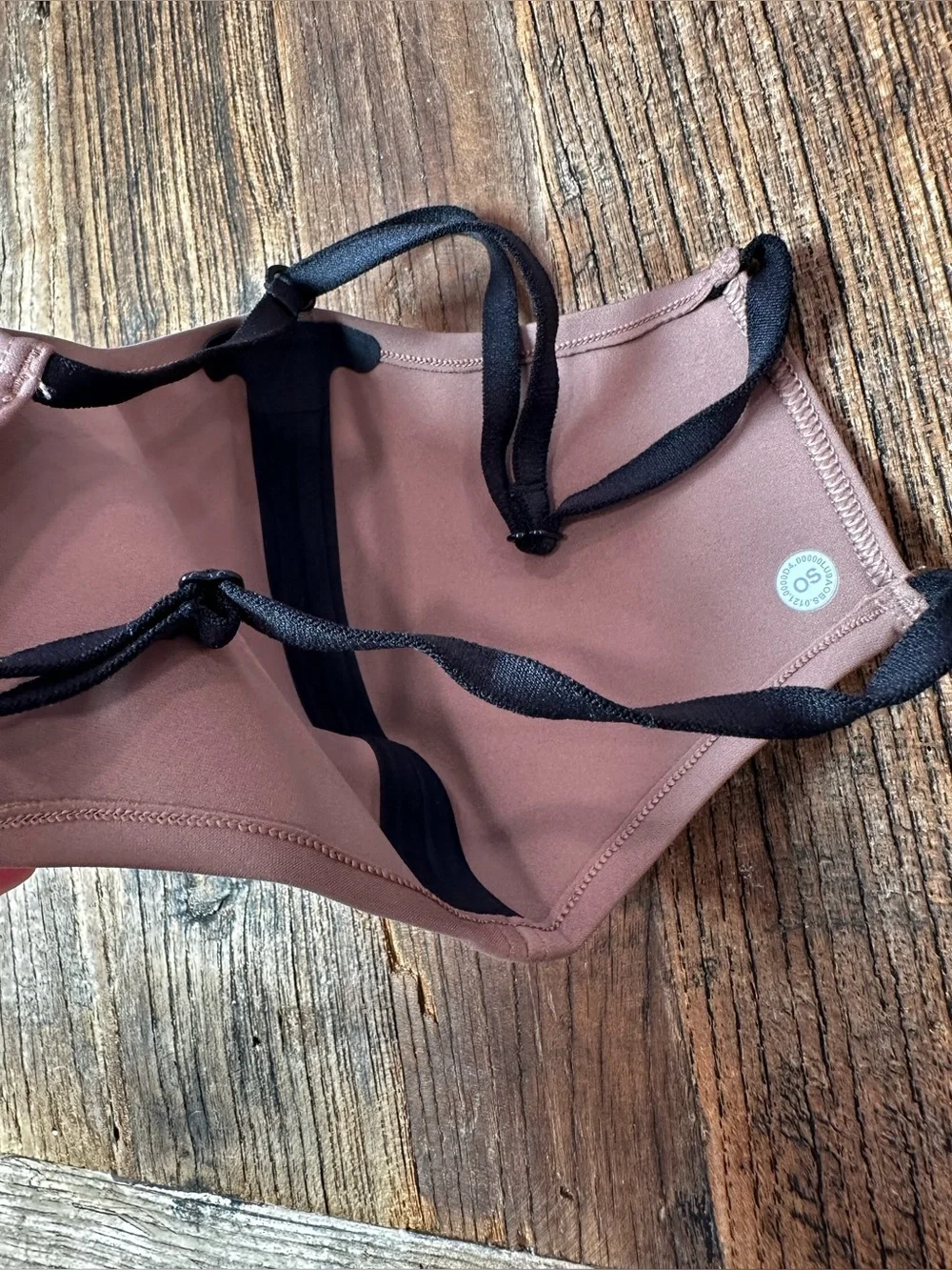 lululemon athletica Taupe Face Mask with Black Straps
